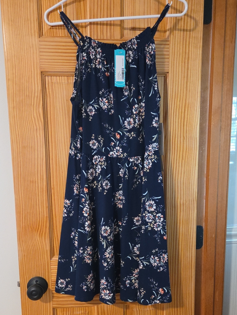 Nine Britton MP New with Tags Navy Floral Spaghetti Strap Sundress